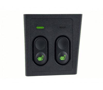 Пересвеченный в зеленый блок управления подогревом сидений с индикацией для Приора