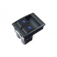 Пересвеченный в синий блок управления передними стеклоподъемниками для Гранта, Калина 2, Датсун Пересвеченный в синий блок управления передними стеклоподъемниками для Гранта, Калина 2, Датсун