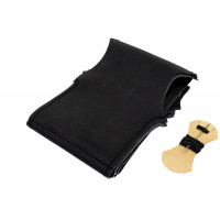 Кожаная оплетка руля Sal-Man анатомической формы с черной строчкой для Шевроле Нива рестайлинг с 2009 г., Opel Corsa D 2006-2014 г.