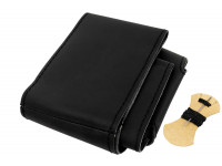 Кожаная оплетка руля Sal-Man анатомической формы с черной строчкой для ВАЗ 2105, 2106, 2107, Нива 4х4