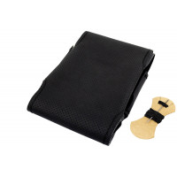 Кожаная оплетка руля Sal-Man анатомической формы с черной строчкой для Лада 4х4 (Нива) Урбан Кожаная оплетка руля Sal-Man анатомической формы с черной строчкой для Лада 4х4 (Нива) Урбан