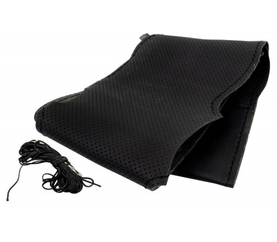 Кожаная оплетка руля Sal-Man анатомической формы с черной строчкой для Веста, Иксрей Кожаная оплетка руля Sal-Man анатомической формы с черной строчкой для Веста, Иксрей