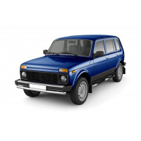 Защита порогов с накладками «ПТ» Ø63 мм (НПС) для 5-дверной Лада 4х4, Нива Легенд Защита порогов с накладками «ПТ» Ø63 мм (НПС) для 5-дверной Лада 4х4, Нива Легенд