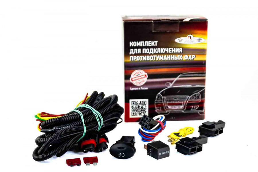 Проводка для подключения противотуманных фар (ПТФ) для Калина (ВАЗ 1117 ...