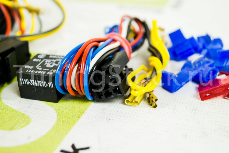 Проводка для подключения противотуманных фар (ПТФ) на Калина (ВАЗ 1117 ...