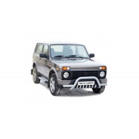 Защита переда Акула с усами и дополнительной защитой двигателя d63,5 для Нива 4х4 Урбан