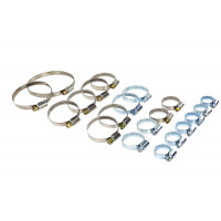 Комплект червячных (винтовых) хомутов патрубков 8-клапанного двигателя для Калина Комплект червячных (винтовых) хомутов патрубков 8-клапанного двигателя для Калина