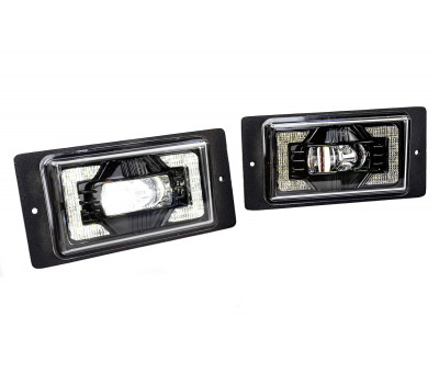 Диодные ПТФ Кристалл с линзой и ДХО для ВАЗ 2110-2112, 2113-2115, Шевроле Нива (до рестайлинга)