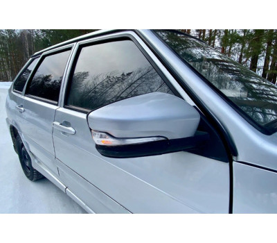 Боковые механические зеркала АТП в стиле Гранты с повторителями поворотников, окрашенные в цвет и адаптированные для ВАЗ 2108-21099, 2113-2115