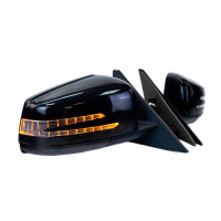 Боковые складные электрозеркала АТП в стиле AMG с обогревом и динамическим повторителем для ВАЗ 2110-2112, Приора