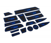 Силиконовые черно-синие коврики панели приборов и консоли Sport для Гранта 2011-2017 Силиконовые черно-синие коврики панели приборов и консоли Sport для Гранта 2011-2017