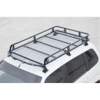 Багажник экспедиционный ТехноСфера Трофи без передней перекладины с сеткой (вместо рейлингов) для Шевроле Нива, Лада Нива Тревел Багажник экспедиционный ТехноСфера Трофи без передней перекладины с сеткой (вместо рейлингов) для Шевроле Нива, Лада Нива Тревел