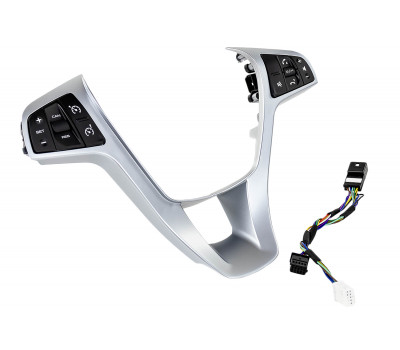 Накладка на руль серебристая с встроенной проводкой (без функции подогрева) для Веста, Иксрей, Ларгус FL Накладка на руль серебристая с встроенной проводкой (без функции подогрева) для Веста, Иксрей, Ларгус FL