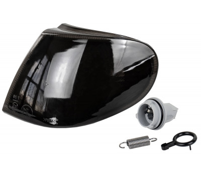 Поворотник левый тонированный (черный) ML для ВАЗ 2113, 2114, 2115 с фарами Bosch Поворотник левый тонированный (черный) ML для ВАЗ 2113, 2114, 2115 с фарами Bosch