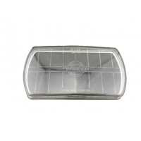 Белое стекло противотуманной фары Освар без рифления для УАЗ, ГАЗ, КАМАЗ