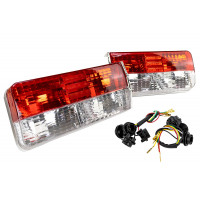 Задние фонари с белой и красной полосой для ВАЗ 2106, Лада Нива 4х4 (старого образца) Задние фонари с белой и красной полосой для ВАЗ 2106, Лада Нива 4х4 (старого образца)