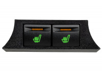 Блок кнопок обогрева сидений (зеленая подсветка, оранжевая индикация) в тоннель пола для Гранта, Калина 2, Датсун Блок кнопок обогрева сидений (зеленая подсветка, оранжевая индикация) в тоннель пола для Гранта, Калина 2, Датсун