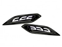 Диодные белые 3-режимные катафоты заднего бампера с узором 3-скобки и черной лаковой облицовкой для Веста NG Диодные белые 3-режимные катафоты заднего бампера с узором 3-скобки и черной лаковой облицовкой для Веста NG