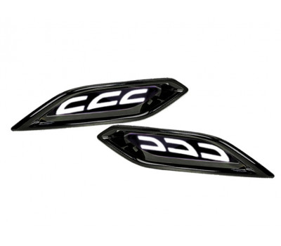 иодные белые 3-режимные катафоты заднего бампера с узором 5-скоб и черной лаковой облицовкой для Веста NG иодные белые 3-режимные катафоты заднего бампера с узором 5-скоб и черной лаковой облицовкой для Веста NG