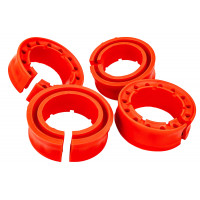 Полиуретановые межвитковые проставки (4 шт) в пружины (автобаферы) красные для Лада, Рено, Датсун, Шевроле Полиуретановые межвитковые проставки (4 шт) в пружины (автобаферы) красные для Лада, Рено, Датсун, Шевроле