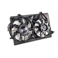 Вентилятор охлаждения радиатора двигателя c кондиционером Halla для Приора