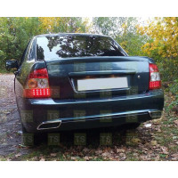 Заглушки Sal-Man в стиле двойного выхлопа Лексуса (муляж вместо катафотов) для Приора 2