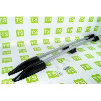 Рейлинги ПТ Групп усиленные серебристый муар для Ларгус