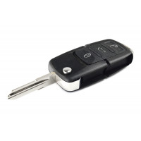 Ключ замка зажигания выкидной без платы в стиле Фольксваген на 3 кнопки для Приора, Калина, Калина 2, Гранта, Гранта FL до 2019 года и с 2023 года, Нива Шевроле, Нива Тревел, Датсун