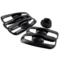 Комплект защитных накладок на ручки дверей и багажника (5 шт) с уплотнителем для Нива Тревел, Шевроле