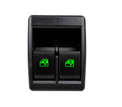 Кнопки передних стеклоподъемников ВИЭ с зелёной подсветкой для Гранта, Калина 2, Датсун