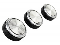 Металлические ручки регулировки блока отопителя Хром для Ларгус, Рено Логан, Сандеро, Дастер, Ниссан Альмера