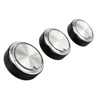 Металлические ручки регулировки блока отопителя Хром для Ларгус, Рено Логан, Сандеро, Дастер, Ниссан Альмера