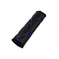 Чехол на рычаг ручного тормоза с декоративной строчкой синего цвета в форме ромба Чехол на рычаг ручного тормоза с декоративной строчкой синего цвета в форме ромба