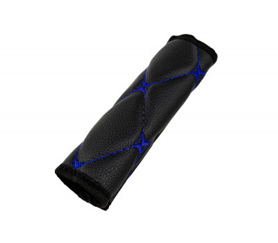 Чехол на рычаг ручного тормоза с декоративной строчкой синего цвета в форме ромба Чехол на рычаг ручного тормоза с декоративной строчкой синего цвета в форме ромба