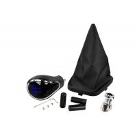 Ручка КПП хром с синей LED подсветкой и пыльником для ВАЗ 2110, 2111, 2112 Ручка КПП хром с синей LED подсветкой и пыльником для ВАЗ 2110, 2111, 2112