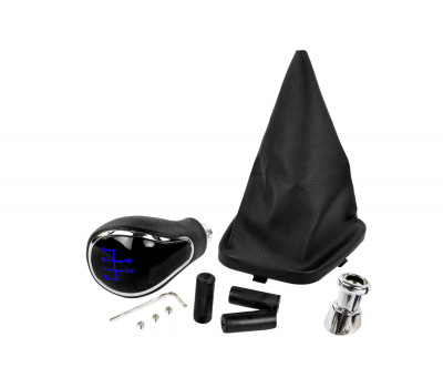 Ручка КПП хром с синей LED подсветкой и пыльником для ВАЗ 2110, 2111, 2112 Ручка КПП хром с синей LED подсветкой и пыльником для ВАЗ 2110, 2111, 2112