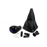 Ручка КПП черный лак с синей LED подсветкой и пыльником с синей строчкой для ВАЗ 2110, 2111, 2112 Ручка КПП черный лак с синей LED подсветкой и пыльником с синей строчкой для ВАЗ 2110, 2111, 2112