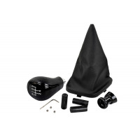 Ручка КПП черный лак с белой LED подсветкой и пыльником для ВАЗ 2110, 2111, 2112 Ручка КПП черный лак с белой LED подсветкой и пыльником для ВАЗ 2110, 2111, 2112