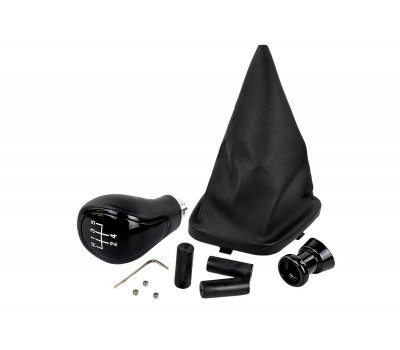 Ручка КПП черный лак с белой LED подсветкой и пыльником для ВАЗ 2110, 2111, 2112 Ручка КПП черный лак с белой LED подсветкой и пыльником для ВАЗ 2110, 2111, 2112