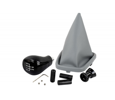 Ручка КПП черный лак с белой LED подсветкой и серым пыльником для ВАЗ 2110, 2111, 2112 Ручка КПП черный лак с белой LED подсветкой и серым пыльником для ВАЗ 2110, 2111, 2112