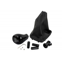 Ручка КПП черный лак с белой LED подсветкой и пыльником для Гранта с кулисой (прямоугольный шток) Ручка КПП черный лак с белой LED подсветкой и пыльником для Гранта с кулисой (прямоугольный шток)