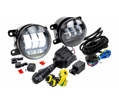 Комплект подключения противотуманных фар ML Auto Light Technology с подрулевым переключателем, ПТФ Sal-Man 65W с рамками для Веста NG Кросс Комплект подключения противотуманных фар ML Auto Light Technology с подрулевым переключателем, ПТФ Sal-Man 65W с рамками для Веста NG Кросс