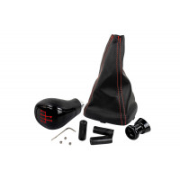 Ручка КПП черный лак с красной LED подсветкой и кожухом с красной строчкой для ВАЗ 2113, 2114, 2115 Ручка КПП черный лак с красной LED подсветкой и кожухом с красной строчкой для ВАЗ 2113, 2114, 2115