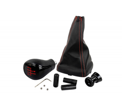 Ручка КПП черный лак с красной LED подсветкой и кожухом с красной строчкой для ВАЗ 2113, 2114, 2115 Ручка КПП черный лак с красной LED подсветкой и кожухом с красной строчкой для ВАЗ 2113, 2114, 2115