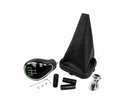 Ручка КПП хром с зеленой LED подсветкой и пыльником для ВАЗ 2113, 2114, 2115 Ручка КПП хром с зеленой LED подсветкой и пыльником для ВАЗ 2113, 2114, 2115