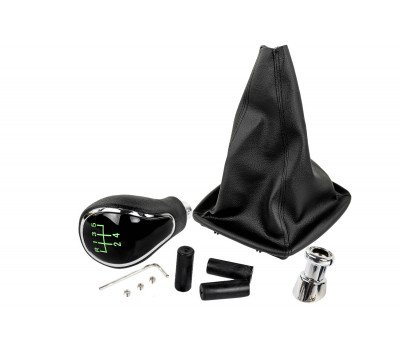 Ручка КПП хром с зеленой подсветкой и пыльником для Приора с кулисой (прямоугольный шток) Ручка КПП хром с зеленой подсветкой и пыльником для Приора с кулисой (прямоугольный шток)