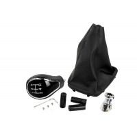 Ручка КПП хром с белой LED подсветкой и пыльником для Гранта, Гранта FL, Калина 2, Датсун с тросовым приводом Ручка КПП хром с белой LED подсветкой и пыльником для Гранта, Гранта FL, Калина 2, Датсун с тросовым приводом