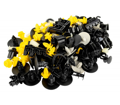 Комплект хомутов, скоб, пистонов и держателей на кузов для Ларгус Комплект хомутов, скоб, пистонов и держателей на кузов для Ларгус