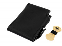 Кожаная оплетка руля 1118 Sal-Man анатомической формы с черной строчкой для Калина 1, Приора 1 Кожаная оплетка руля 1118 Sal-Man анатомической формы с черной строчкой для Калина 1, Приора 1