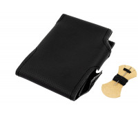 Кожаная оплетка руля 1118 Sal-Man анатомической формы с черной строчкой для Калина 1, Приора 1 Кожаная оплетка руля 1118 Sal-Man анатомической формы с черной строчкой для Калина 1, Приора 1